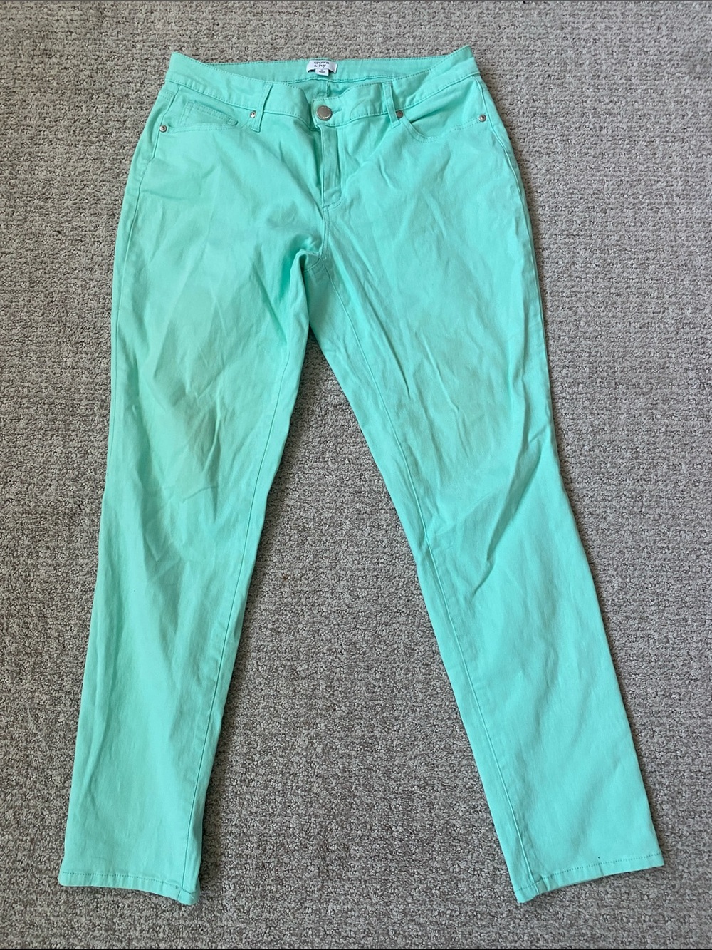 crown & ivy Mint Teal Skinny Jeans Pants Size 10